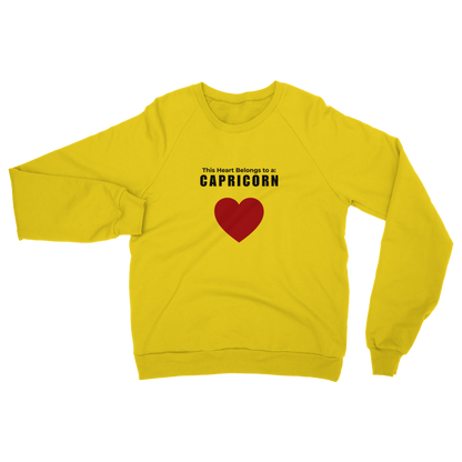 This heart belongs to a: Capricorn Unisex Sweatshirt