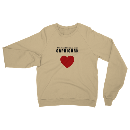 This heart belongs to a: Capricorn Unisex Sweatshirt